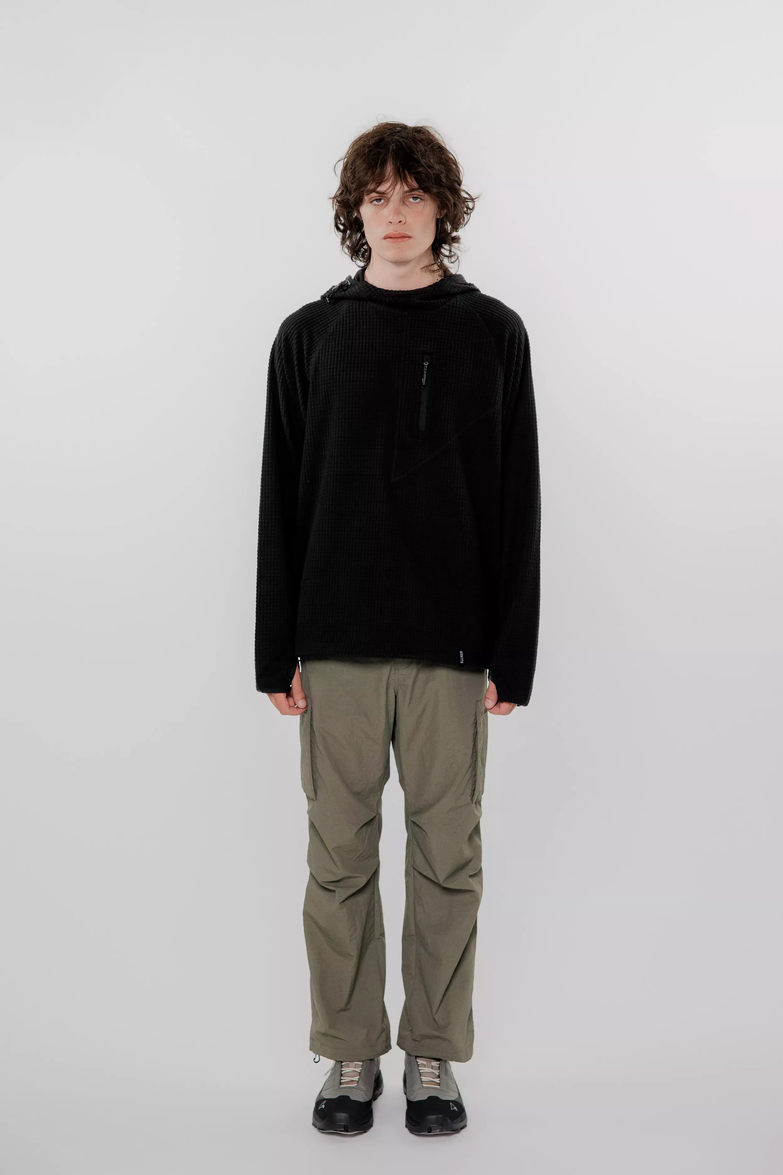 Hudswell Pullover Grid Fleece Hoodie
