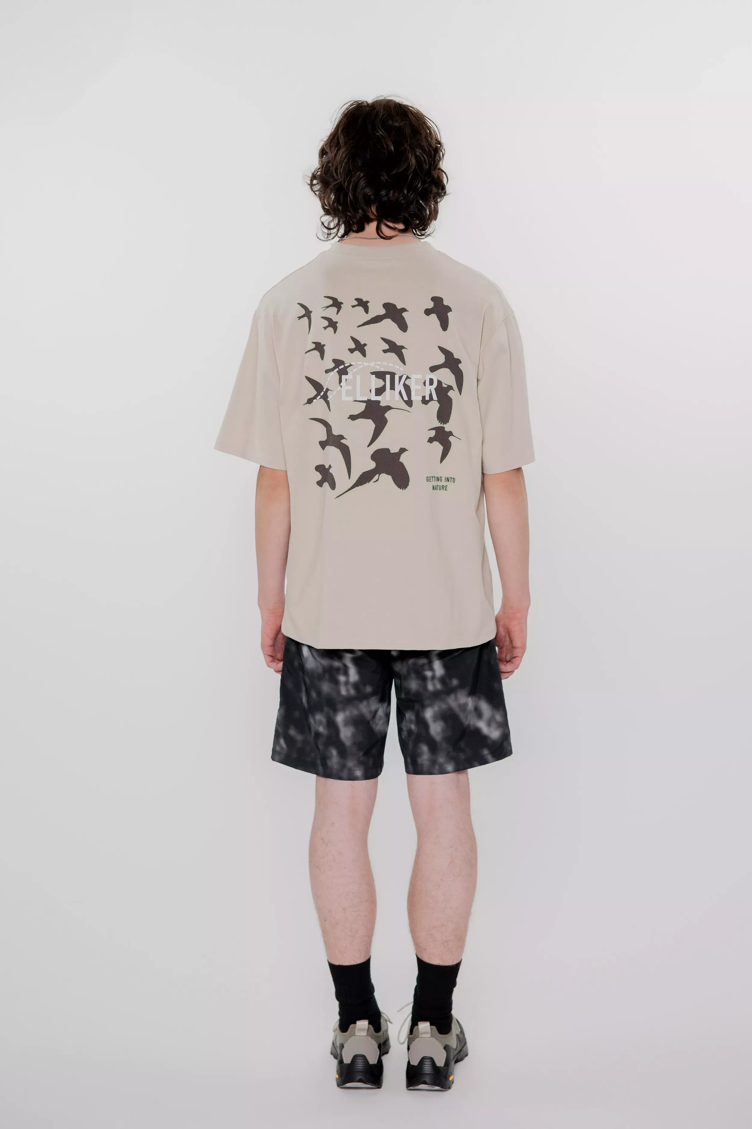Rill Birds Print Short Sleeve T-shirt