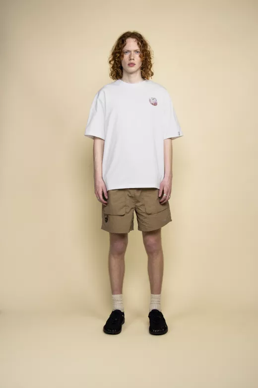 Rill Stone Print Short Sleeve T-shirt Model