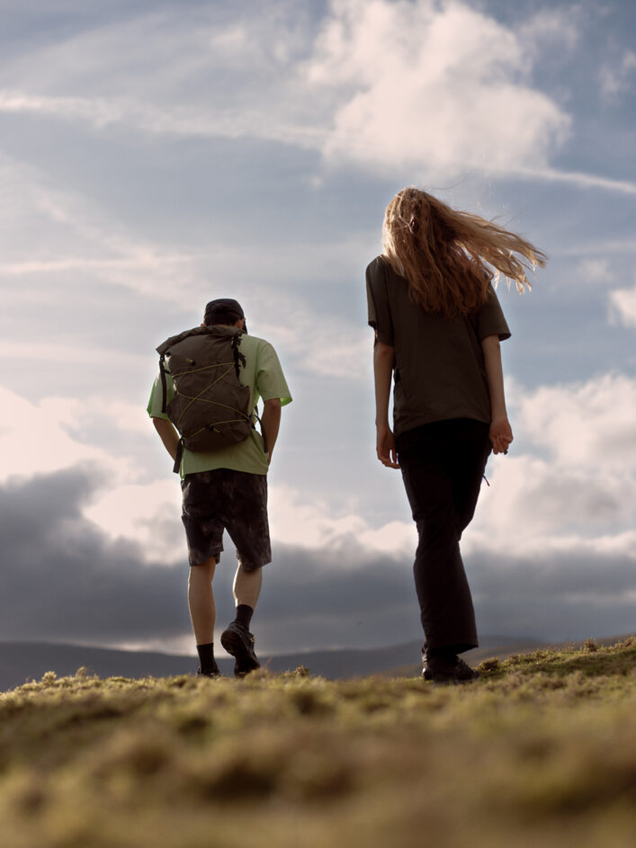 Taking a walk with the ELLIKER Buckden Roll Top Backpack through the natual landscape of the yorkshire dales